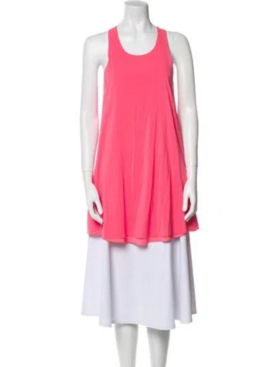 Pre-owned Alice And Olivia Silk Scoop Neck Tunic In Pink