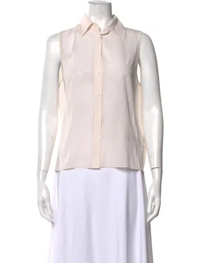 Pre-owned Alice And Olivia Silk Sleeveless Blouse In Neutrals