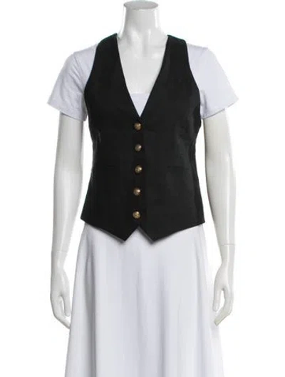 Pre-owned Alice And Olivia Silk Vest In Black