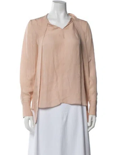 Pre-owned Alice And Olivia Silk V-neck Blouse In Multi