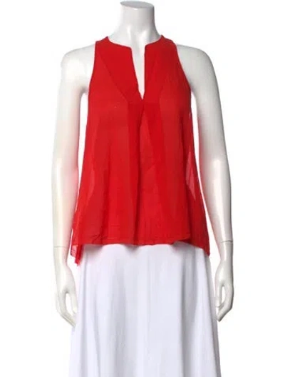 Pre-owned Alice And Olivia Silk V-neck Top In Multi