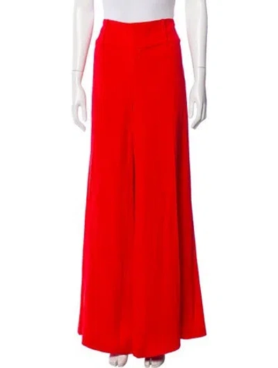 Pre-owned Alice And Olivia Silk Wide Leg Pants W/ Tags In Red