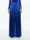 Alice And Olivia Simon High Rise Wide Leg Pleated Trouser In Royal