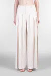 Alice And Olivia Simon Pants In Beige Linen