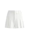 Alice And Olivia Simon Pleated Short In Off White