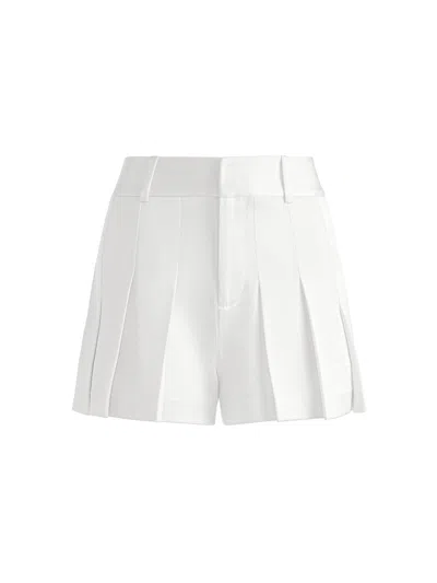 Alice And Olivia Simon Pleated Short In White