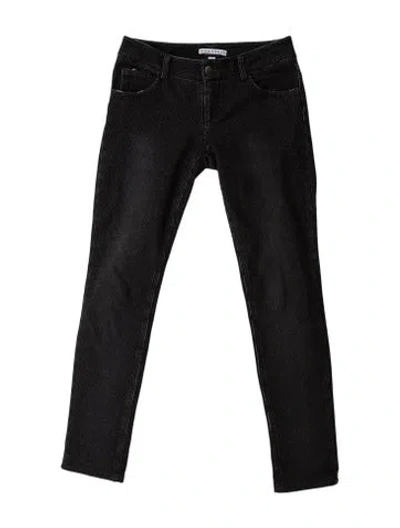Pre-owned Alice And Olivia Skinny Leg Pants In Black