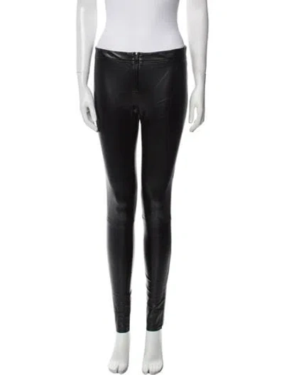 Pre-owned Alice And Olivia Skinny Leg Pants In Black
