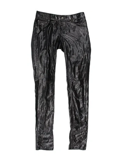 Pre-owned Alice And Olivia Skinny Leg Pants In Gray