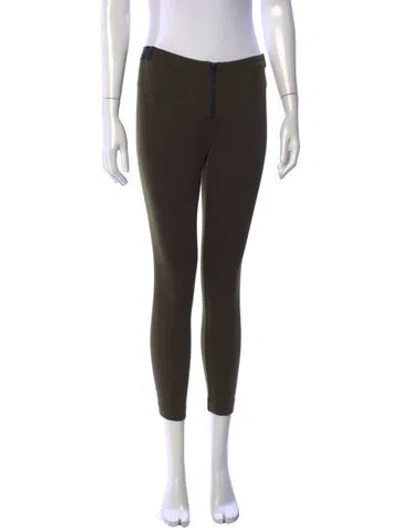 Pre-owned Alice And Olivia Skinny Leg Pants In Green