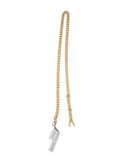 Pre-owned Alice And Olivia Skinny Metal Waist Belt W/ Tags In Gold