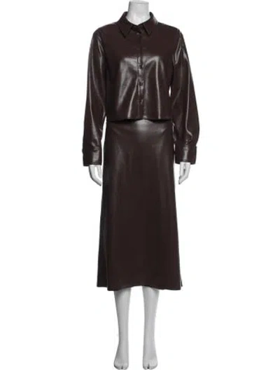 Pre-owned Alice And Olivia Skirt Set In Burgundy