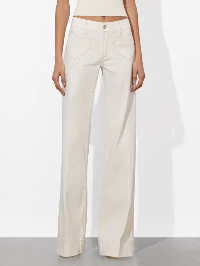Alice And Olivia Slay Heart Front Jean In White