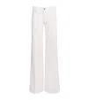 Alice And Olivia Slay Heart Wide-leg Jeans In White