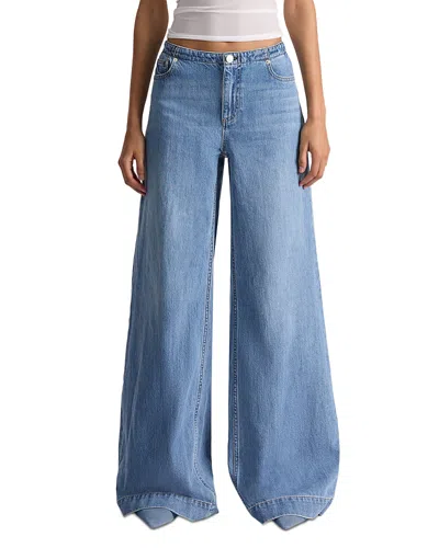 ALICE AND OLIVIA ALICE AND OLIVIA SLAY LOW RISE WIDE LEG JEANS IN CELINE VINTAGE