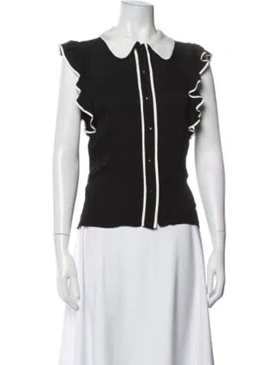 Pre-owned Alice And Olivia Sleeveless Blouse In Black