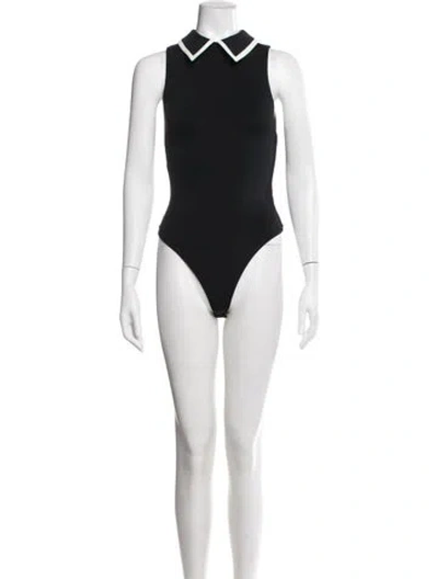 Pre-owned Alice And Olivia Sleeveless Bodysuit W/ Tags In Black