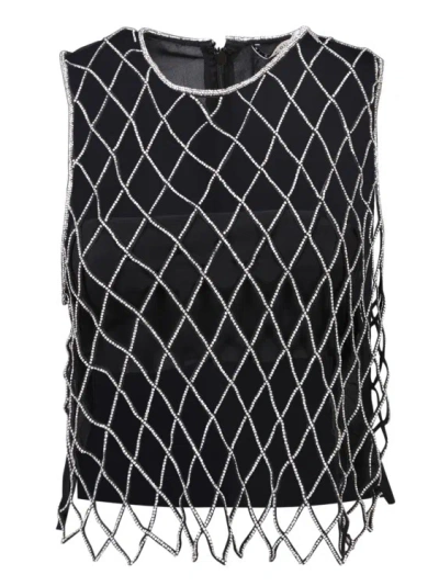 Alice And Olivia Sleeveless Top In Black
