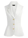 Alice And Olivia Sammie Sculpted Blazer Vest In White