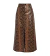 Alice And Olivia Alice + Olivia Snake Print Rye Maxi Skirt In Brown