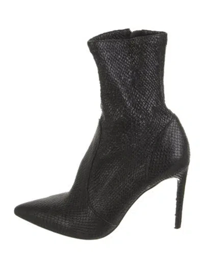 Pre-owned Alice And Olivia Sock Boots In Black