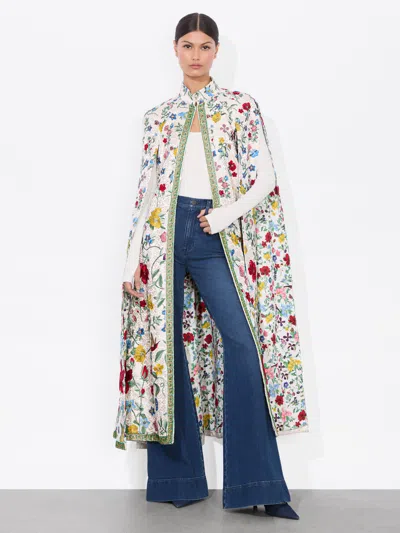 Alice And Olivia Soila Maxi Cape In Dollhouse