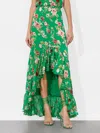 Alice And Olivia Alice And Oliva Soraya Faux Wrap Skirt In Green