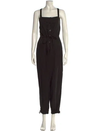 Pre-owned Alice And Olivia Square Neckline Jumpsuit In Black