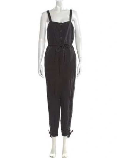 Pre-owned Alice And Olivia Square Neckline Jumpsuit In Black