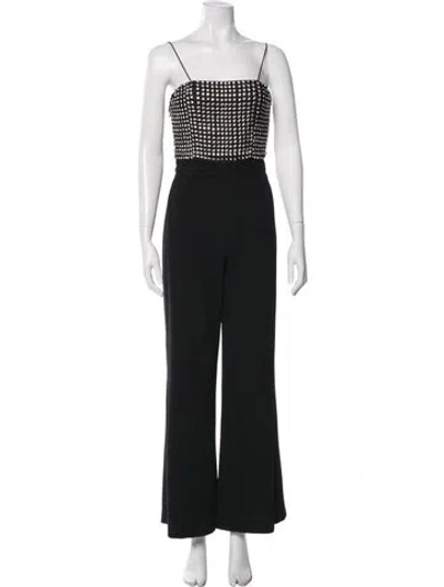 Pre-owned Alice And Olivia Square Neckline Jumpsuit In Black
