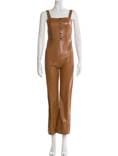 Pre-owned Alice And Olivia Square Neckline Jumpsuit In Neutral