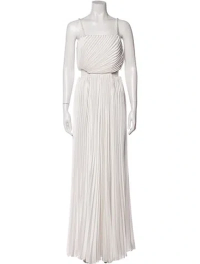 Pre-owned Alice And Olivia Square Neckline Jumpsuit In Neutral