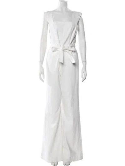 Pre-owned Alice And Olivia Square Neckline Jumpsuit In Neutral