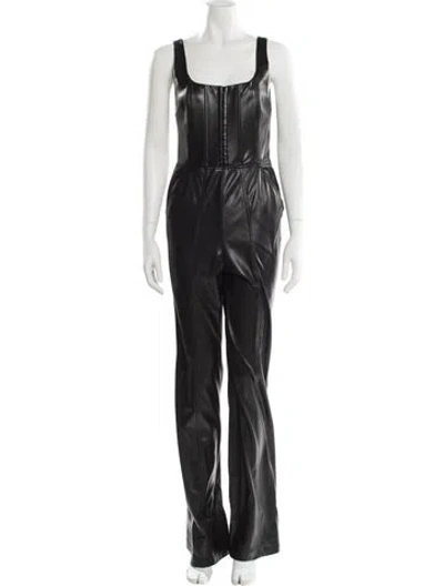 Pre-owned Alice And Olivia Square Neckline Jumpsuit W/ Tags In Black