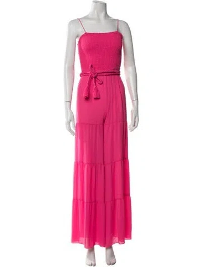 Pre-owned Alice And Olivia Square Neckline Jumpsuit W/ Tags In Red