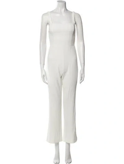 Pre-owned Alice And Olivia Square Neckline Long Dress In Neutral