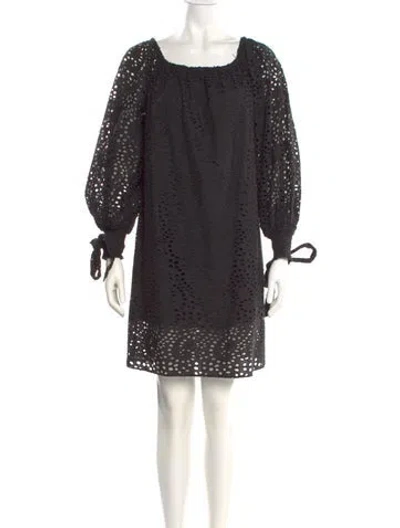 Pre-owned Alice And Olivia Square Neckline Mini Dress In Multi