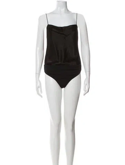 Pre-owned Alice And Olivia Square Neckline Sleeveless Bodysuit In White