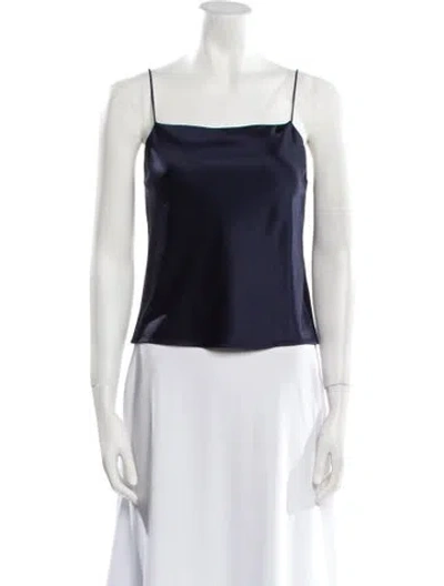 Pre-owned Alice And Olivia Square Neckline Sleeveless Top In Black