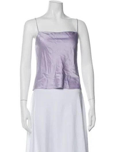 Pre-owned Alice And Olivia Square Neckline Sleeveless Top In Purple
