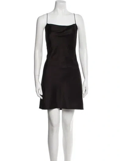 Pre-owned Alice And Olivia Square Neckline Sleeveless Tunic In Black