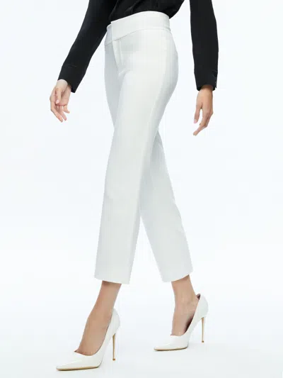 Alice And Olivia Stacey Low Rise Kick Flare Pant In Off White