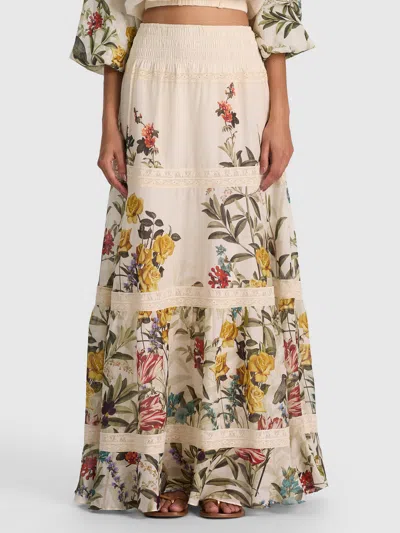 Alice And Olivia Stevie Maxi Skirt In Multi