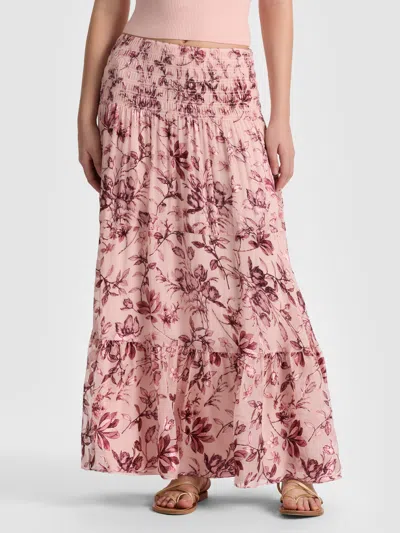 Alice And Olivia Stevie Maxi Skirt In Pink