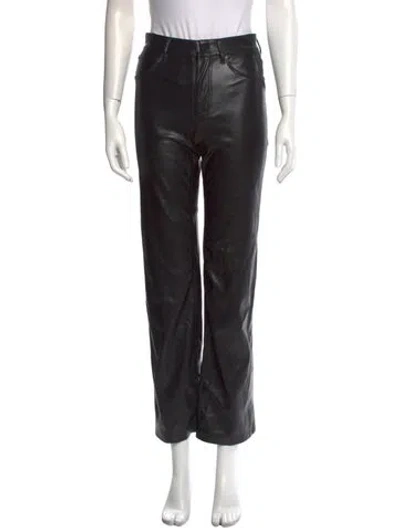 Pre-owned Alice And Olivia Straight Leg Pants In Black