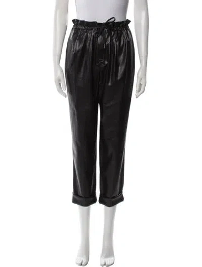 Pre-owned Alice And Olivia Straight Leg Pants In Black