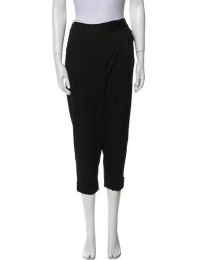 Pre-owned Alice And Olivia Straight Leg Pants In Black