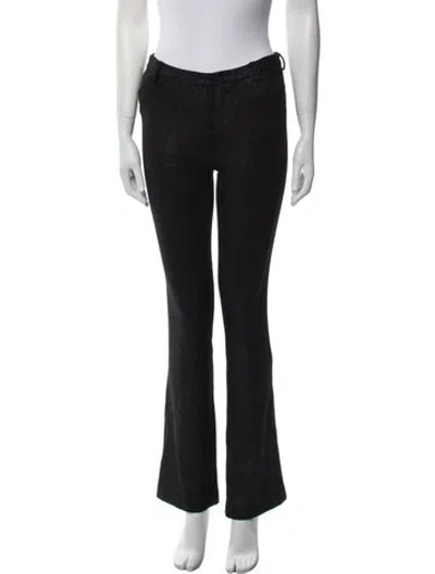 Pre-owned Alice And Olivia Straight Leg Pants In Black
