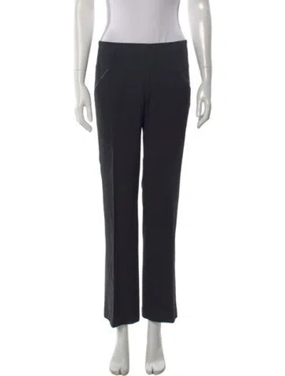 Pre-owned Alice And Olivia Straight Leg Pants In Black