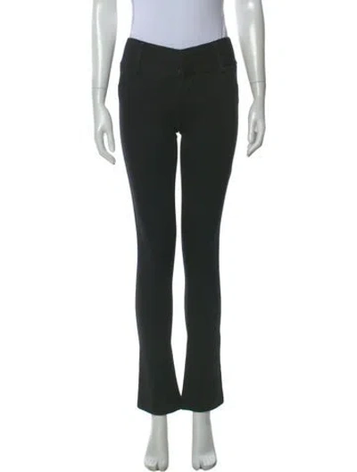 Pre-owned Alice And Olivia Straight Leg Pants In Black